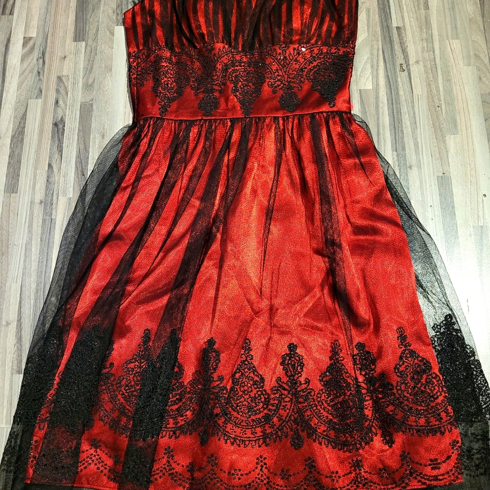 Red Black Dress~Holiday Parties, Prom,Weddings